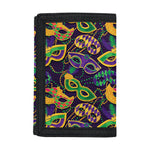 Mardi Gras Festival Pattern Print Trifold Wallet