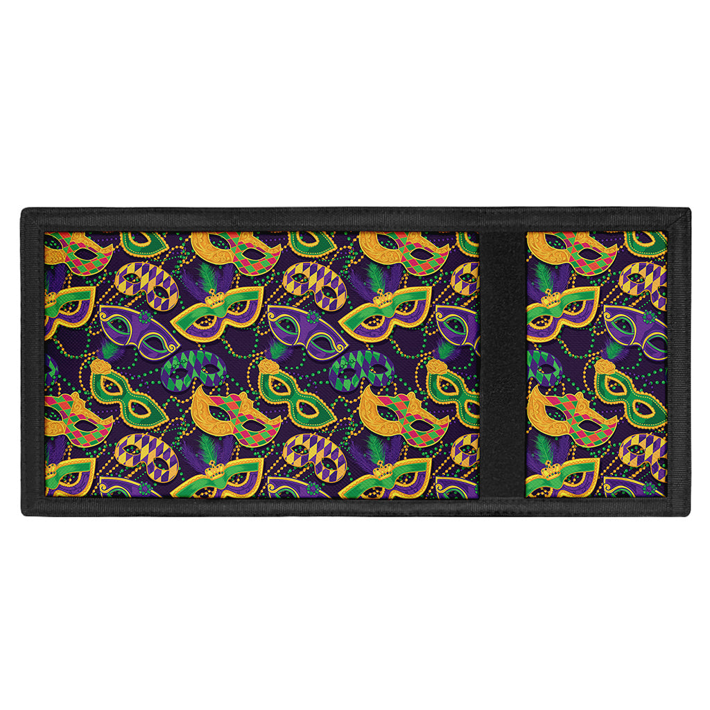 Mardi Gras Festival Pattern Print Trifold Wallet