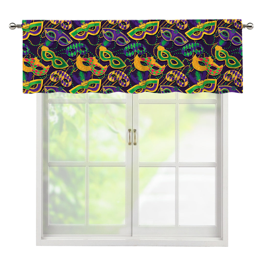 Mardi Gras Festival Pattern Print Window Valance