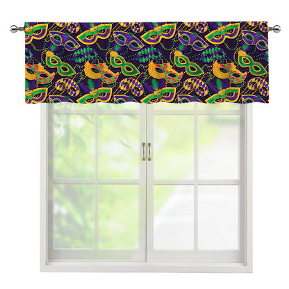Mardi Gras Festival Pattern Print Window Valance