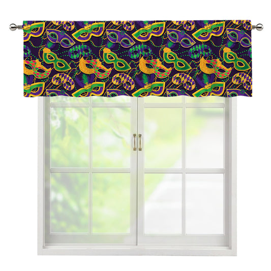 Mardi Gras Festival Pattern Print Window Valance