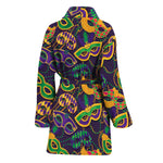 Mardi Gras Festival Pattern Print Women's Bathrobe