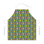 Mardi Gras Fleur De Lis Pattern Print Adjustable Apron