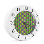 Mardi Gras Fleur De Lis Pattern Print Alarm Clock