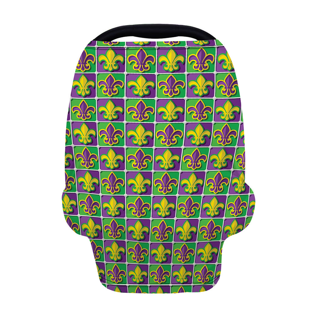 Mardi Gras Fleur De Lis Pattern Print Baby Seat Cover