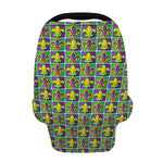 Mardi Gras Fleur De Lis Pattern Print Baby Seat Cover
