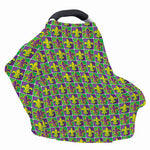 Mardi Gras Fleur De Lis Pattern Print Baby Seat Cover