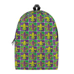 Mardi Gras Fleur De Lis Pattern Print Backpack