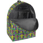 Mardi Gras Fleur De Lis Pattern Print Backpack