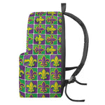 Mardi Gras Fleur De Lis Pattern Print Backpack