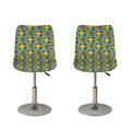 Mardi Gras Fleur De Lis Pattern Print Bar Stool Covers