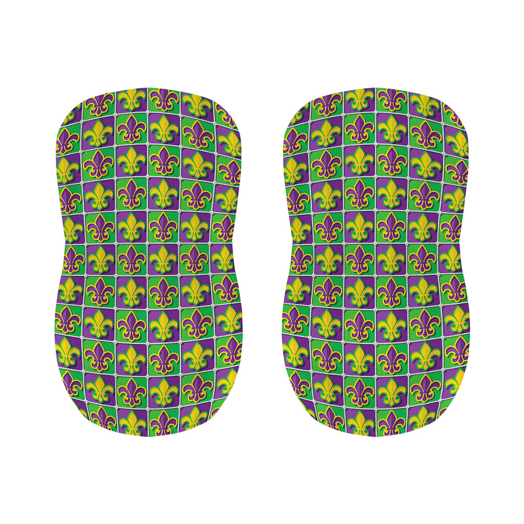 Mardi Gras Fleur De Lis Pattern Print Bar Stool Covers