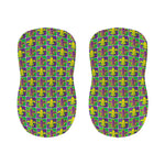 Mardi Gras Fleur De Lis Pattern Print Bar Stool Covers
