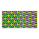 Mardi Gras Fleur De Lis Pattern Print Beach Towel