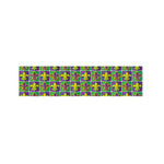Mardi Gras Fleur De Lis Pattern Print Bed Runner