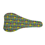 Mardi Gras Fleur De Lis Pattern Print Bicycle Seat Cover
