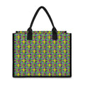 Mardi Gras Fleur De Lis Pattern Print Canvas Tote Bag