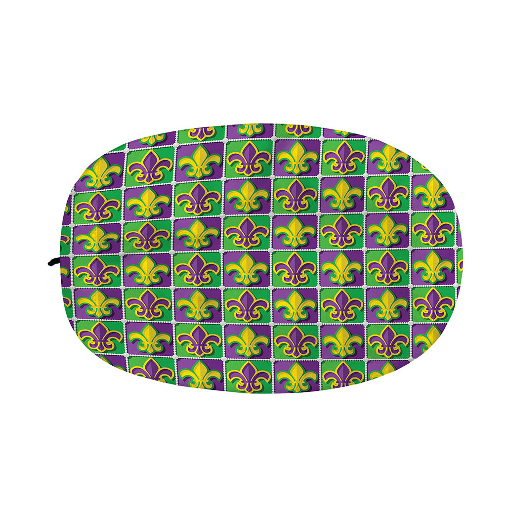Mardi Gras Fleur De Lis Pattern Print Car Side Mirror Covers