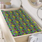 Mardi Gras Fleur De Lis Pattern Print Changing Pad Cover