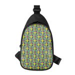 Mardi Gras Fleur De Lis Pattern Print Chest Bag