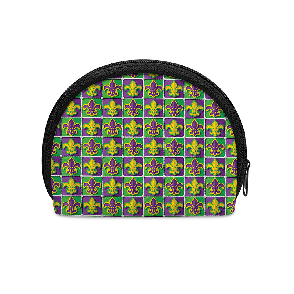 Mardi Gras Fleur De Lis Pattern Print Coin Purse