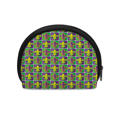 Mardi Gras Fleur De Lis Pattern Print Coin Purse