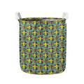 Mardi Gras Fleur De Lis Pattern Print Collapsible Laundry Basket