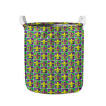 Mardi Gras Fleur De Lis Pattern Print Collapsible Laundry Basket