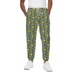 Mardi Gras Fleur De Lis Pattern Print Cotton Pants