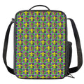 Mardi Gras Fleur De Lis Pattern Print Crossbody Lunch Bag