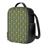 Mardi Gras Fleur De Lis Pattern Print Crossbody Lunch Bag