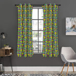 Mardi Gras Fleur De Lis Pattern Print Curtain