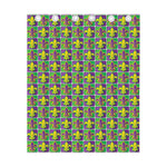 Mardi Gras Fleur De Lis Pattern Print Curtain