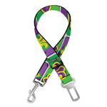 Mardi Gras Fleur De Lis Pattern Print Dog Seat Belt
