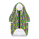 Mardi Gras Fleur De Lis Pattern Print Dog Zip Up Hoodie