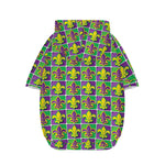 Mardi Gras Fleur De Lis Pattern Print Dog Zip Up Hoodie