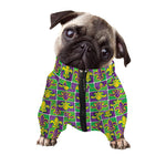 Mardi Gras Fleur De Lis Pattern Print Dog Zip Up Jacket