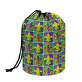 Mardi Gras Fleur De Lis Pattern Print Drawstring Makeup Bag