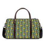 Mardi Gras Fleur De Lis Pattern Print Duffle Bag