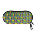 Mardi Gras Fleur De Lis Pattern Print Glasses Case