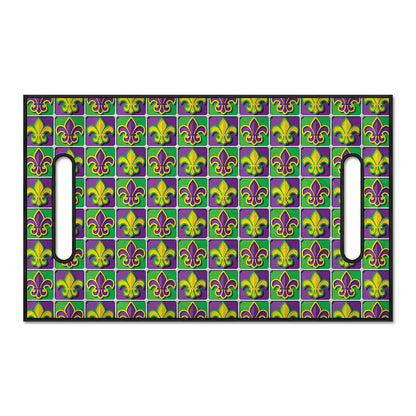 Mardi Gras Fleur De Lis Pattern Print Golf Cart Seat Cover