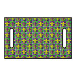 Mardi Gras Fleur De Lis Pattern Print Golf Cart Seat Cover