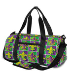 Mardi Gras Fleur De Lis Pattern Print Gym Bag