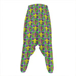 Mardi Gras Fleur De Lis Pattern Print Hammer Pants