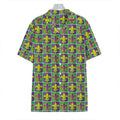Mardi Gras Fleur De Lis Pattern Print Hawaiian Shirt