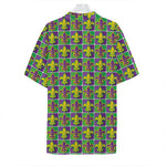 Mardi Gras Fleur De Lis Pattern Print Hawaiian Shirt