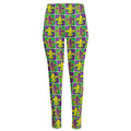Mardi Gras Fleur De Lis Pattern Print High-Waisted Pocket Leggings