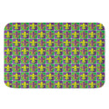 Mardi Gras Fleur De Lis Pattern Print Indoor Door Mat