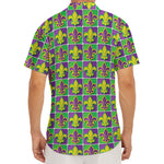 Mardi Gras Fleur De Lis Pattern Print Men's Deep V-Neck Shirt