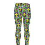 Mardi Gras Fleur De Lis Pattern Print Men's leggings